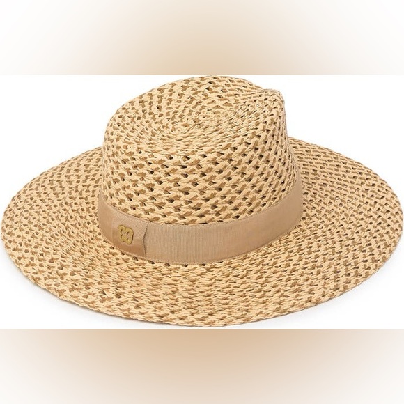 Eric Javits Tan Woven Sun Hat Cannes II Wide Brim Woven Fedora? main image 8